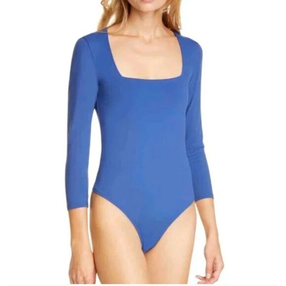 NWT Free People Intimately Free Truth Or Square Long Sleeve Bodysuit Blue Size S - Picture 5 of 8